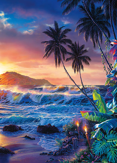 Fotomural de atardecer en playa