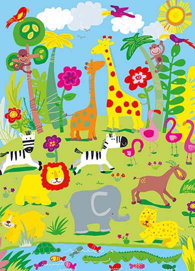 Fotomural de Animalitos de la selva